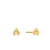 14kt Gold Triple Ball Stud Earrings